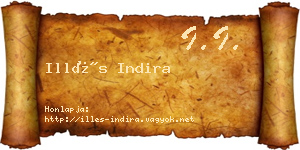 Illés Indira névjegykártya