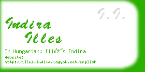 indira illes business card